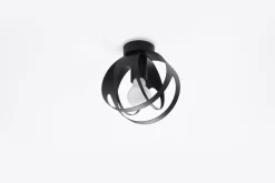 Deckenleuchten|Flurlampen*Sollux Deckenleuchte Schwarz Kugel Ø 16 cm klein E27 Modern