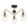 Elstead Deckenleuchte Schwarz Messing Esszimmer Wohnzimmer< Deckenleuchten|Glaslampen