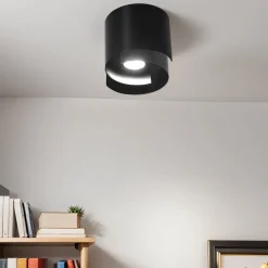 Emibig Deckenleuchte Schwarz Metall rund Modern GU10< Deckenleuchten|Flurlampen