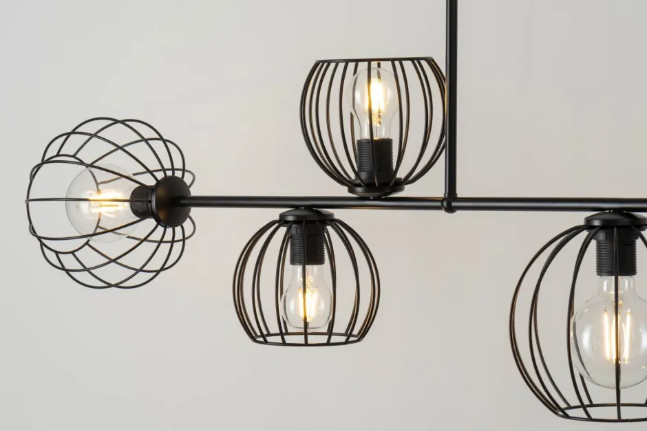 Sigma Deckenleuchte Schwarz Retro Design E27 Metall< Deckenleuchten|Kugellampen