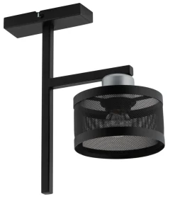 Sigma Deckenleuchte Schwarz Silber Metall L:28 cm dekorativ< Deckenleuchten|Bürolampen