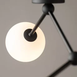 Wohnzimmerlampen|Glaslampen*TK Lighting Deckenleuchte Schwarz Weiß Glas Metall 3-flammig Modern