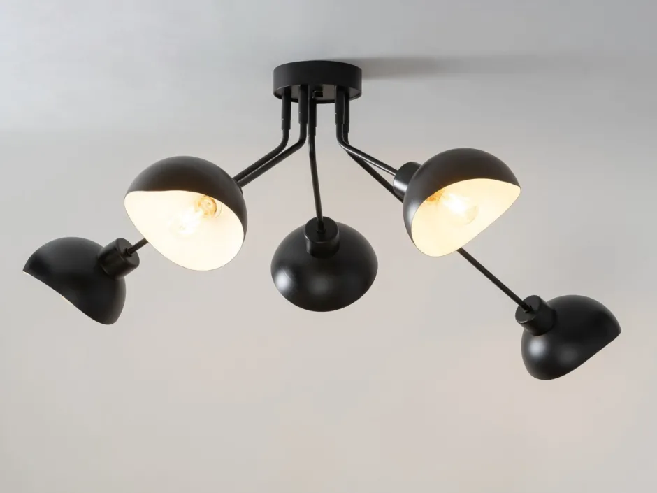 Designerlampen|Moderne Lampen*Sigma Deckenleuchte Schwarz Weiß stilvoll E27 120 cm lang