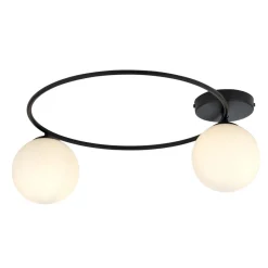 Deckenleuchten|Flurlampen*Emibig Deckenleuchte Schwarz Weiß E14 Ø 47 cm blendarm