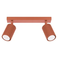 Sollux Deckenleuchte schwenkbar B: 30 cm klein 2-flammig GU10 Rot< Wohnzimmerlampen|Metall Lampen