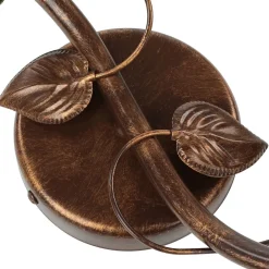 Glaslampen|Rustikale Lampen*Lamkur Deckenleuchte Shabby Braun antik Floral Wohnzimmer