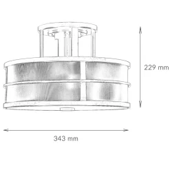 Glaslampen|Designerlampen*Elstead Deckenleuchte SHOJI Creme Ø34cm Wohnzimmer Lampe
