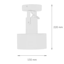 Sigma Deckenleuchte Spot Weiß verstellbarer Schirm< Wandleuchten|Flurlampen