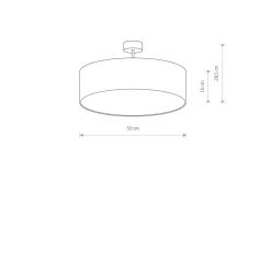 Deckenleuchten|Flurlampen*Nowodvorski Deckenleuchte Stoff Ø 50 cm rund für 3x E27 Grau Modern