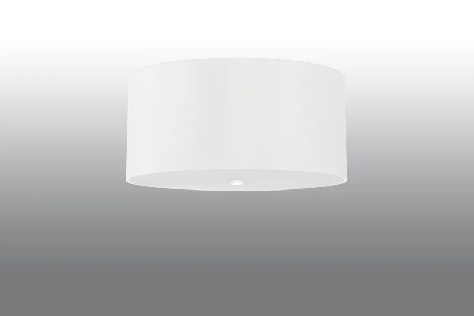 Deckenleuchten|Bürolampen*Sollux Deckenleuchte Stoff Glas Weiß Ø 50 cm blendarm 5x E27