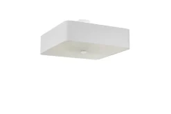 Sollux Deckenleuchte Stoff Glas Weiß quadratisch blendarm< Deckenleuchten|Flurlampen