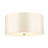 Deckenleuchten|Flurlampen*Elstead Deckenleuchte Stoff rund in Creme Chrom Ø46cm