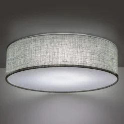 Deckenleuchten|Flurlampen*TK Lighting Deckenleuchte Stoff rund Ø 60 cm Grün blendarm