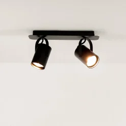 Wohnzimmerlampen|Küchenlampen*Sigma Deckenleuchte Strahler Schwarz verstellbar 2 flmg