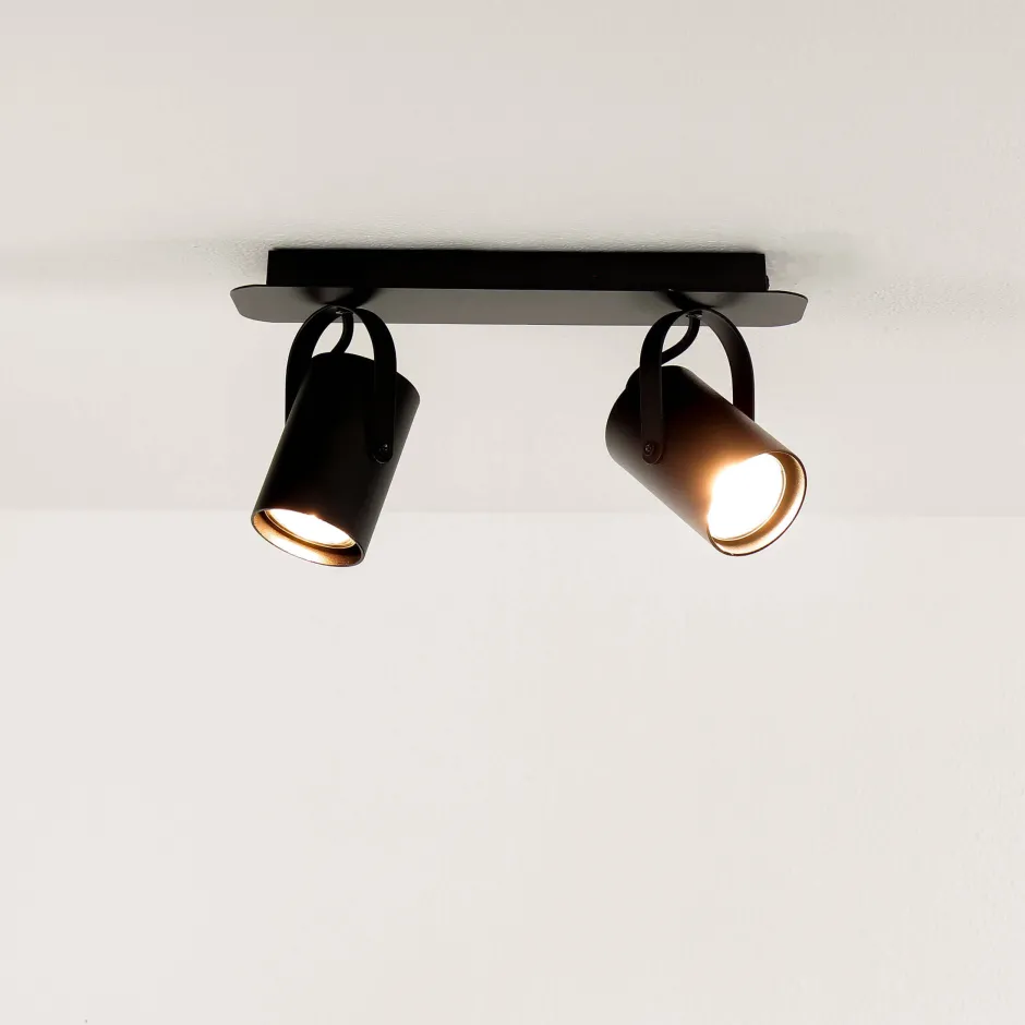 Wohnzimmerlampen|Küchenlampen*Sigma Deckenleuchte Strahler Schwarz verstellbar 2 flmg