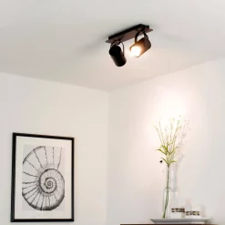 Wohnzimmerlampen|Küchenlampen*Sigma Deckenleuchte Strahler Schwarz verstellbar 2 flmg