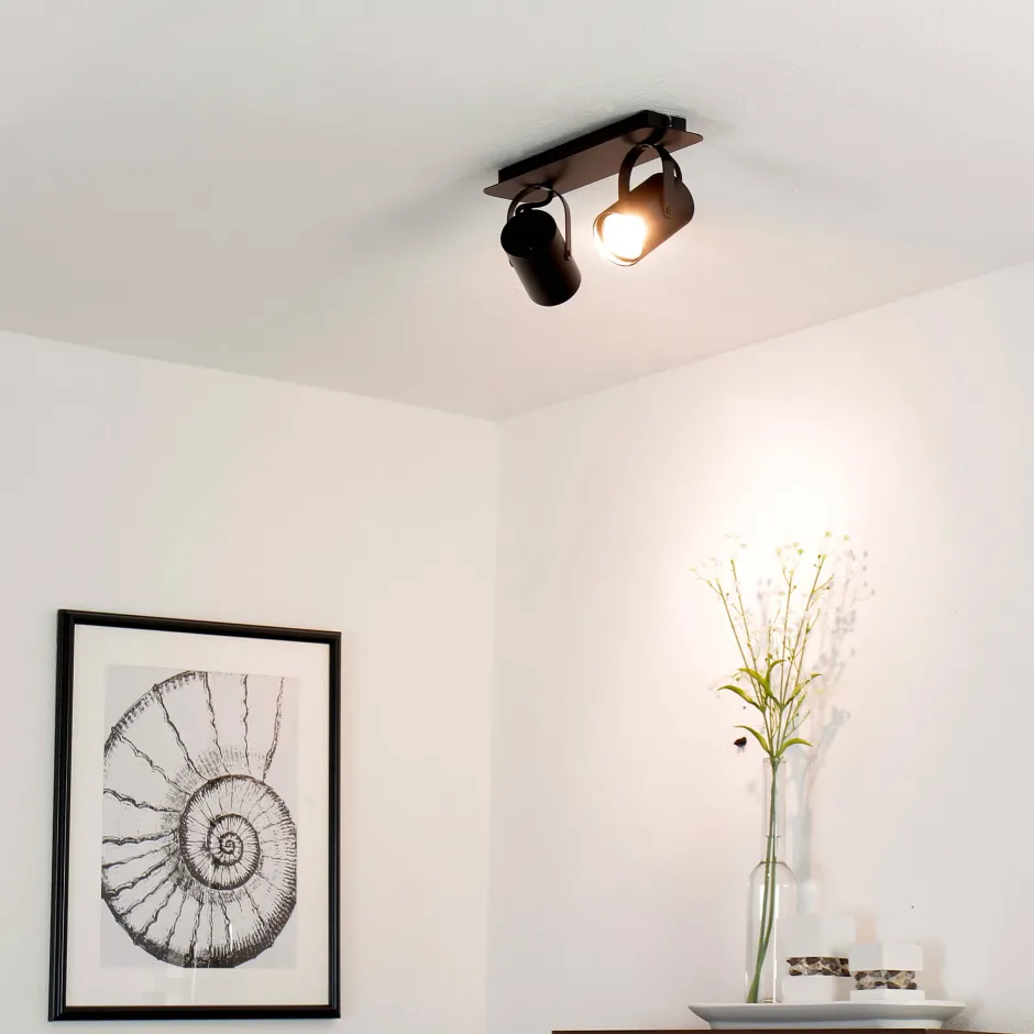 Wohnzimmerlampen|Küchenlampen*Sigma Deckenleuchte Strahler Schwarz verstellbar 2 flmg