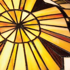 Elstead Deckenleuchte Tiffany Stil Buntglas Ø 42 cm rund 2x E27< Deckenleuchten|Flurlampen