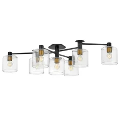 Deckenleuchten|Badezimmer Lampe*Elstead Deckenleuchte verstellbar B: 80-144 cm groß Metall glas