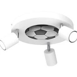 Luminex Deckenleuchte Weiß Ø 30 cm schwenkbar Metall 3x GU10 Kinder<Kinder Spots|Kinderzimmerlampen