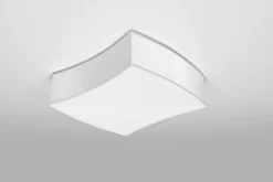 Sollux Deckenleuchte Weiß 39 cm lang blendarm 2x E27 BREEL< Wohnzimmerlampen|Moderne Lampen