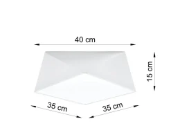 Wohnzimmerlampen|Moderne Lampen*Sollux Deckenleuchte Weiß B:40cm geometrisch E27 Schlafzimmer