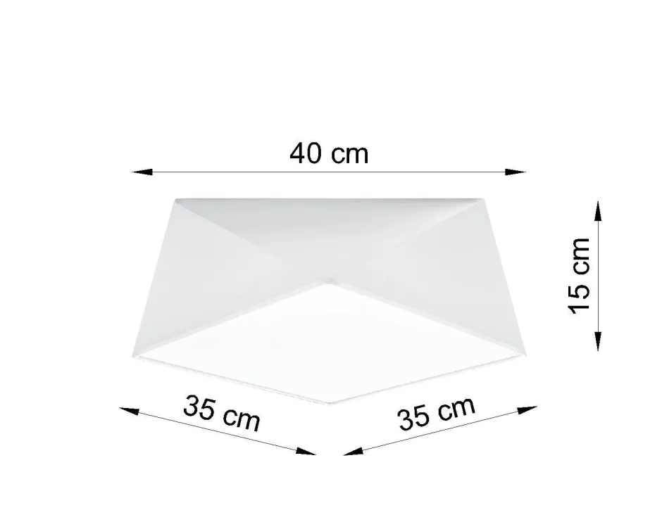 Wohnzimmerlampen|Moderne Lampen*Sollux Deckenleuchte Weiß B:40cm geometrisch E27 Schlafzimmer