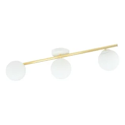 Deckenleuchten|Flurlampen*Emibig Deckenleuchte Weiß Gold 80 cm 3-flammig LUISELLA