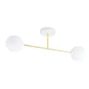 Emibig Deckenleuchte Weiß Gold 2-flammig 55 cm E14 ANNETTA< Deckenleuchten|Flurlampen