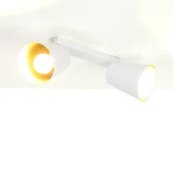 Easylight Deckenleuchte Weiß Gold flexibel 2-flammig E27< Deckenleuchten|Küchenlampen