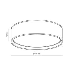 Deckenleuchten|Flurlampen*TK Lighting Deckenleuchte Weiß Gold rund Ø 60 cm wohnlich Stoff