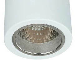 Luminex Deckenleuchte Weiß klein Ø 9 cm flach Spot Metall innen< Bauhaus Lampen|Moderne Lampen