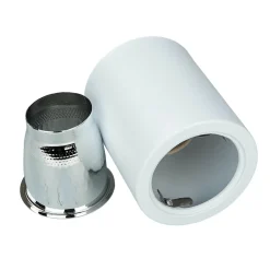 Luminex Deckenleuchte Weiß klein Ø 9 cm flach Spot Metall innen< Bauhaus Lampen|Moderne Lampen