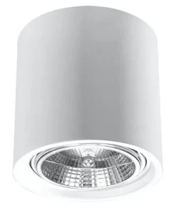 Sollux Deckenleuchte Weiß Metall klein Ø 14,5 cm Modern flach G9< Keramiklampen|Küchenlampen