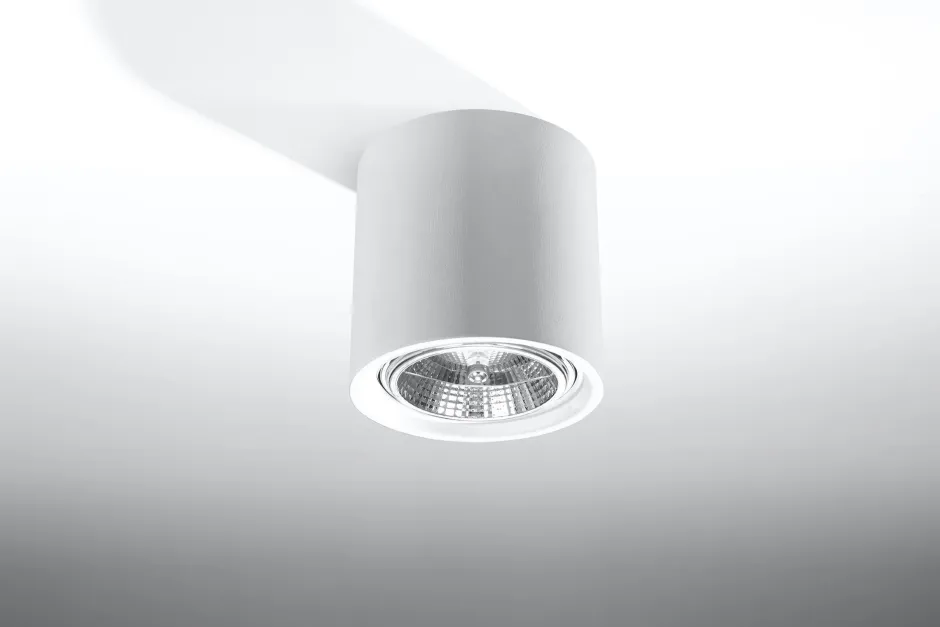 Sollux Deckenleuchte Weiß Metall klein Ø 14,5 cm Modern flach G9< Keramiklampen|Küchenlampen