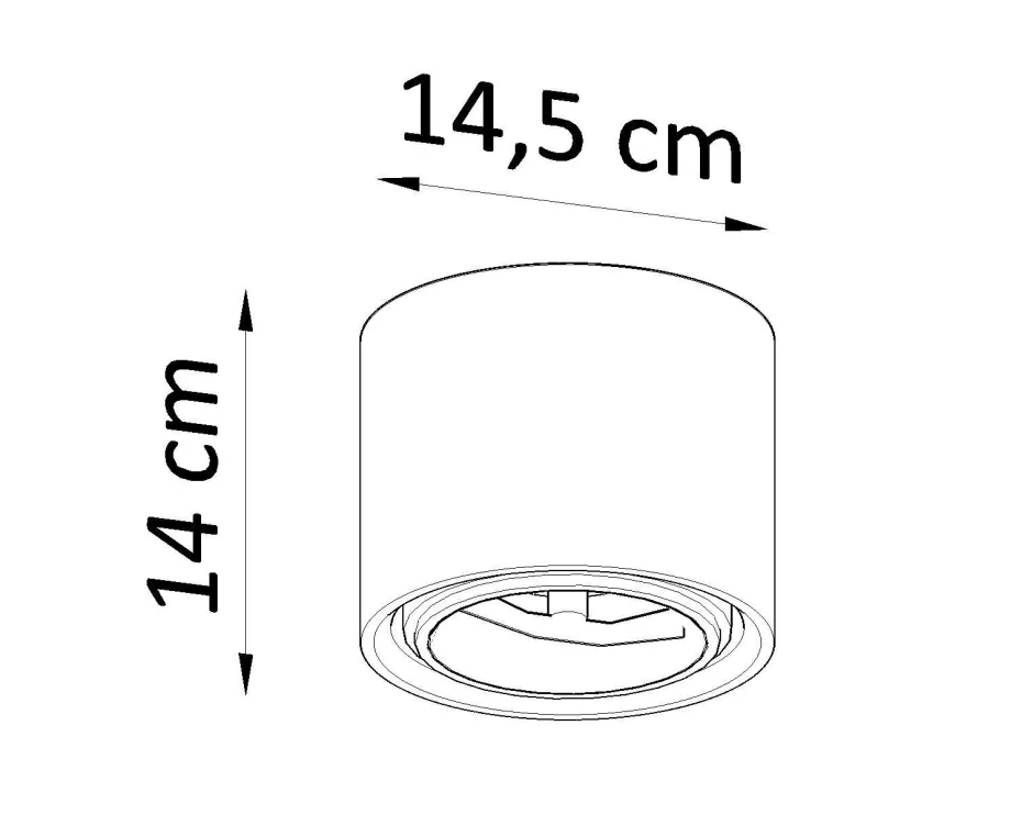 Sollux Deckenleuchte Weiß Metall klein Ø 14,5 cm Modern flach G9< Keramiklampen|Küchenlampen