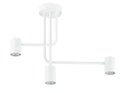 Deckenleuchten|Moderne Lampen*Sigma Deckenleuchte Weiß Metall GU10 3-flammig akzentuiert