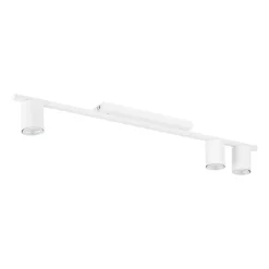 TK Lighting Deckenleuchte Weiß Modern lang 80 cm flach 3-flammig< Deckenleuchten|Flurlampen