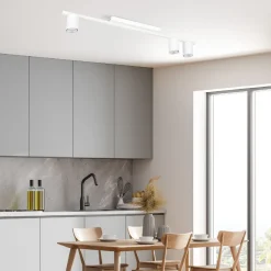 TK Lighting Deckenleuchte Weiß Modern lang 80 cm flach 3-flammig< Deckenleuchten|Flurlampen