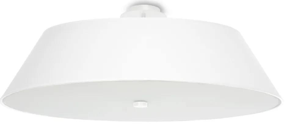 Sollux Deckenleuchte Weiß Stoff Glas rund Ø 70 cm blendarm< Deckenleuchten|Flurlampen