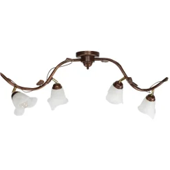 Lamkur Deckenleuchte Wohnzimmer Shabby Braun Floral< Deckenleuchten|Flurlampen