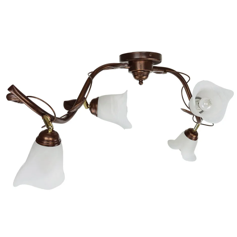 Lamkur Deckenleuchte Wohnzimmer Shabby Braun Floral< Deckenleuchten|Flurlampen