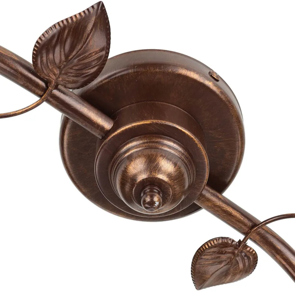 Lamkur Deckenleuchte Wohnzimmer Shabby Braun Floral< Deckenleuchten|Flurlampen