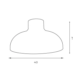 Deckenleuchten|Flurlampen*Luminex Deckenleuchte Wohnzimmer rund 40 cm Metall Schirm