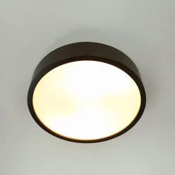 Lamkur Deckenleuchte Wohnzimmer Rund Holzlampe Braun< Deckenleuchten|Flurlampen