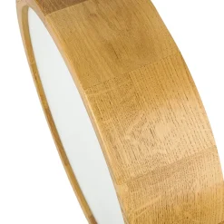 Holzlampen|Moderne Lampen*Lamkur Deckenleuchte Wohnzimmer Eiche rund Holz Lampe