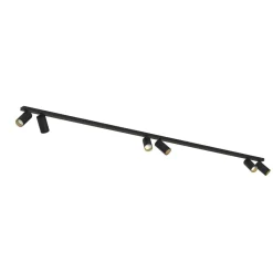 Metall Lampen|Wohnzimmerlampen*Nowodvorski Deckenspot 200 cm groß 6-flammig GU10 in Schwarz Gold Modern