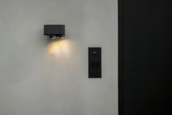 Metall Lampen|Moderne Außenleuchten*Eco-Light Deckenspot Anthrazit B:17,3 cm IP44 GU10 verstellbar