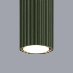 Sollux Deckenspot Aufputz GU10 Ø 6,5 cm H: 40 cm schmal Grün< Wohnzimmerlampen|Küchenlampen