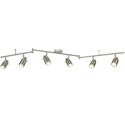 Searchlight Deckenspot Badezimmer IP44 verstellbar 6-flammig GU10< Wohnzimmerlampen|Metall Lampen
